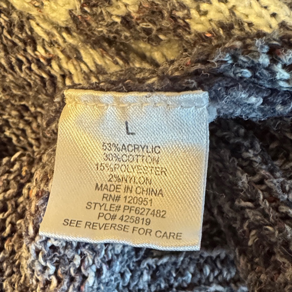 Pink Rose Charcoal and Cream Patterned Cardigan - Picture 7 of 9